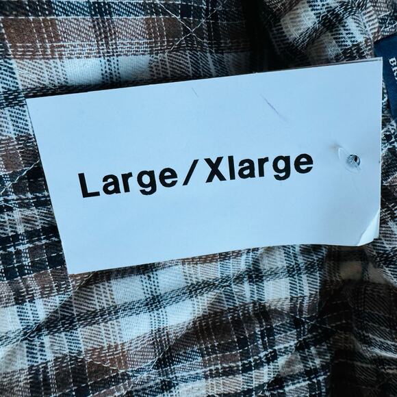 Brandy Melville Womens Blue Oversized Christy Plaid Hoodie Size Large XL NEW - Picture 12 of 16